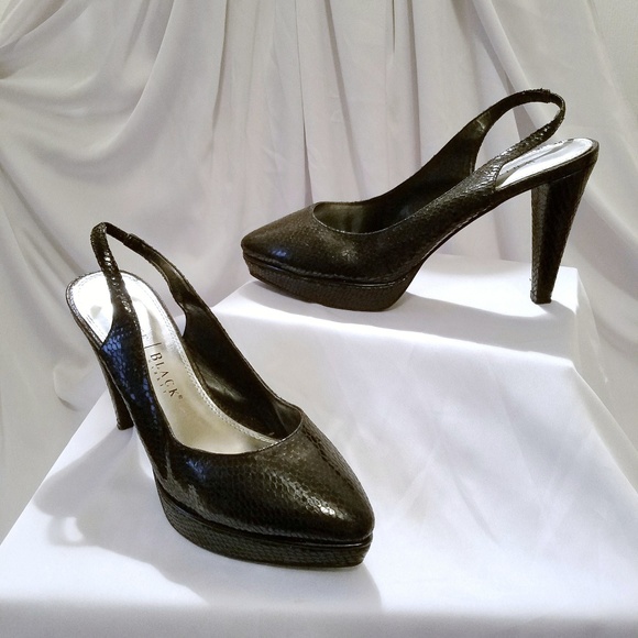 white house black market Shoes - WHBM "Jack" Slingback 4" Platform Toe Heels